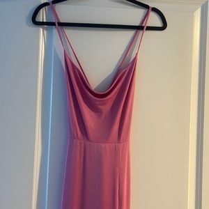 A beautiful pink dress. Wore one time and in perfect condition.